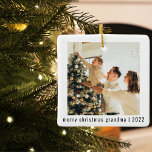 Ornement En Céramique Joyeux grand-mère de Noël 2022 | Deux photos<br><div class="desc">Joyeux grand-mère de Noël 2022 | Deux photos</div>