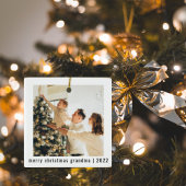 Ornement En Céramique Joyeux grand-mère de Noël 2022 | Deux photos