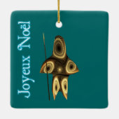 Ornement En Céramique Joyeux Noё l - Chasseur inuit fragile (Dos)