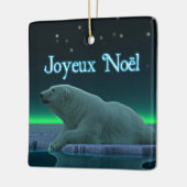 Ornement En Céramique Joyeux Noё l - Ours polaire à bordure de glace (Gauche)