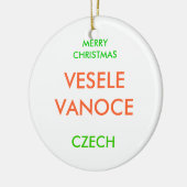 ORNEMENT EN CÉRAMIQUE JOYEUX NOËL, (Gauche)