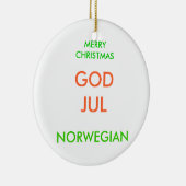 ORNEMENT EN CÉRAMIQUE JOYEUX NOËL, (Droite)