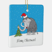 Ornement En Céramique Joyeux Noël Arbre mignon Mammoth Santa Hat (Droite)