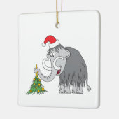 Ornement En Céramique Joyeux Noël Arbre mignon Mammoth Santa Hat (Gauche)