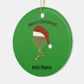 Ornement En Céramique Joyeux Noël ! Artichaut courant (Gauche)