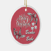 Ornement En Céramique Joyeux Noël Bunko Babe (Droite)