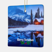 Ornement En Céramique Joyeux Noël! Canada Sunset, (Gauche)