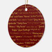 Ornement En Céramique Joyeux Noël dans des langues étrangères (Gauche)