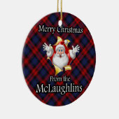 Ornement En Céramique Joyeux Noël de McLaughlin MacLachlan Clan (Droite)