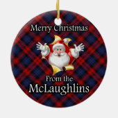 Ornement En Céramique Joyeux Noël de McLaughlin MacLachlan Clan (Dos)