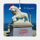 Ornement En Céramique Joyeux Noël de Sunny St Augustine Floride (Dos)