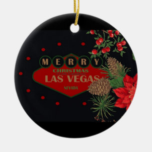 Ornement En Céramique Joyeux Noël d'ornement de Las Vegas