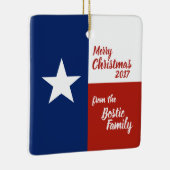 Ornement En Céramique Joyeux Noël du Texas (Droite)