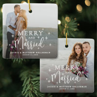 Joyeux Noël et Mariage Élégant Photo de Noël