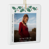 Ornement En Céramique Joyeux Noël grand-mère Faire-part bébé (Droite)