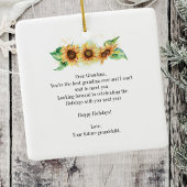 Ornement En Céramique Joyeux Noël Grand-mère Tournesol Ultrasound Photo