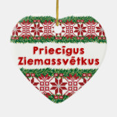 Ornement En Céramique Joyeux Noël II Priecīgus Ziemassvētkus (Dos)