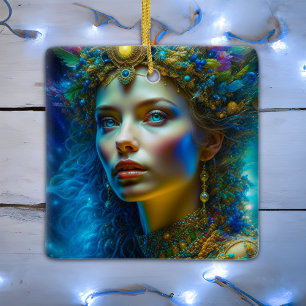 Ornement En Céramique Joyeux Noël Magique Princesse Personnalisée