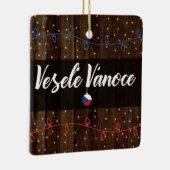 Ornement En Céramique Joyeux Noël tchèque, style rustique de Veselé (Droite)
