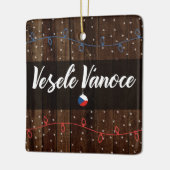 Ornement En Céramique Joyeux Noël tchèque, style rustique de Veselé (Gauche)