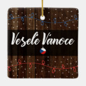 Ornement En Céramique Joyeux Noël tchèque, style rustique de Veselé (Dos)