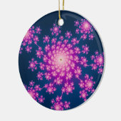 Ornement En Céramique Joyeux Nouvel An Fractal (Gauche)