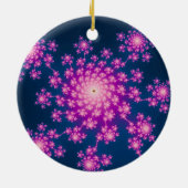 Ornement En Céramique Joyeux Nouvel An Fractal (Dos)