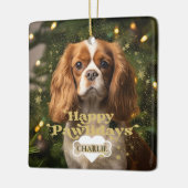 Ornement En Céramique Joyeux Pawlidays Chien Chien Chien Chien Chien Chi (Gauche)