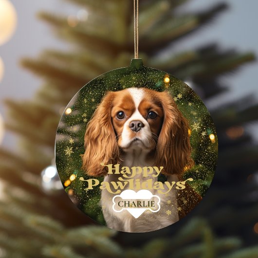 Ornement En Céramique Joyeux Pawlidays Chien Chien Chien Chien Chien Chi