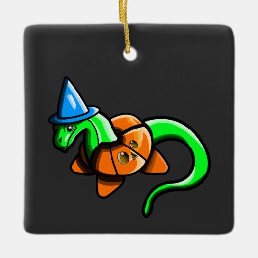 Ornement En Céramique Joyeux Samhain ! ! (Devant)