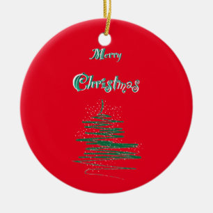 Ornement En Céramique Joyeux sapin de Noël