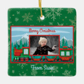 Ornement En Céramique Joyeux train de Noël (Devant)