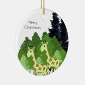 Ornement en céramique Jungle Giraffes (Droite)