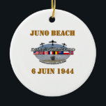 Ornement En Céramique Juno Beach 1944 Normandie<br><div class="desc">Juno Beach 1944 Débarquement de Normandie</div>