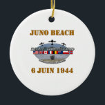 Ornement En Céramique Juno Beach 1944 Normandie<br><div class="desc">Juno Beach 1944 Débarquement de Normandie</div>