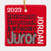 Ornement En Céramique Juror Extraordinaire CUSTOM (Devant)