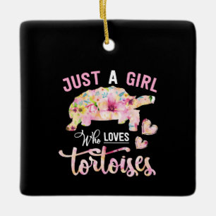 Ornement En Céramique Juste une fille qui aime la tortue