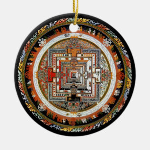Ornement En Céramique Kalachakra Mandala