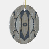 Ornement En Céramique Kaleidoscope Design Motif clair et gris foncé (Droite)