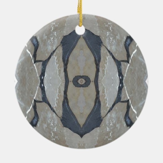 Ornement En Céramique Kaleidoscope Design Motif clair et gris foncé (Dos)