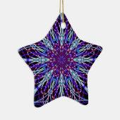 Ornement En Céramique Kaleidoscope noir violet Mandala Art (Droite)