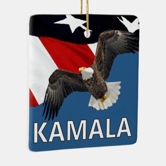 Ornement En Céramique Kamala avec aigle et drapeau (Droite)