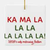 Ornement en céramique Kamala (Harris) Carol (Dos)