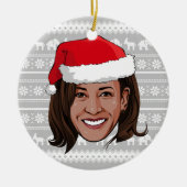 Ornement en céramique Kamala Harris Holiday (Devant)