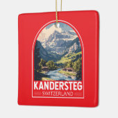 Ornement En Céramique Kandersteg Suisse Travel Art Emblem (Gauche)