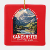 Ornement En Céramique Kandersteg Suisse Travel Art Emblem (Dos)