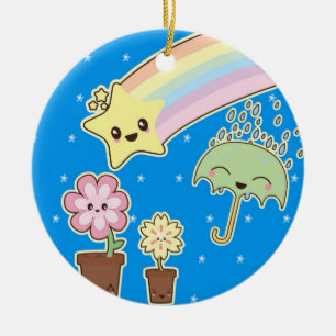 Ornement En Céramique Kawaii météo jardin si mignon motif girly