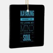 Ornement En Céramique Kayak Où Je Vais Perdre L'Esprit (Droite)