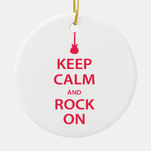 Ornement En Céramique Keep Calm and Rock On !
