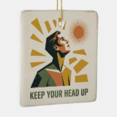 Ornement En Céramique Keep Your Head Up (Droite)